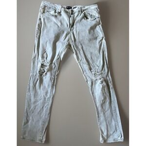 Waimea Denim Jeans Streetwear Design Logo Stretch Distressed Skinny 36x32 JBHS